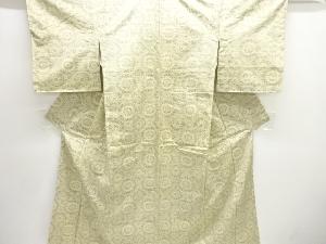 アンティーク　抽象模様織り出し手織り紬着物